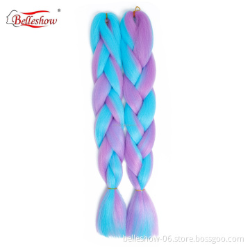 Hot sell cheap high Quality 24inch 100g two color Expression Jumbo Braiding Hair Synthetic Jumbo Braid Hair Extension